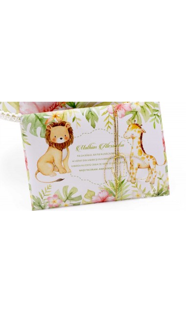 Trusou botez cu leuti elefanti zebre maimutele inspirat din cartea junglei Jungle Friends 18